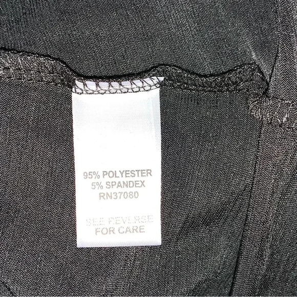 Cato Blouse Plus Size 26W 28W Black Beaded Neckline Asymmetrical Hem Top Flowy - Picture 6 of 7